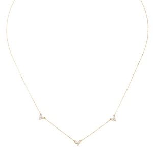 Adina Reyter 14K Diamond three cluster chain necklace